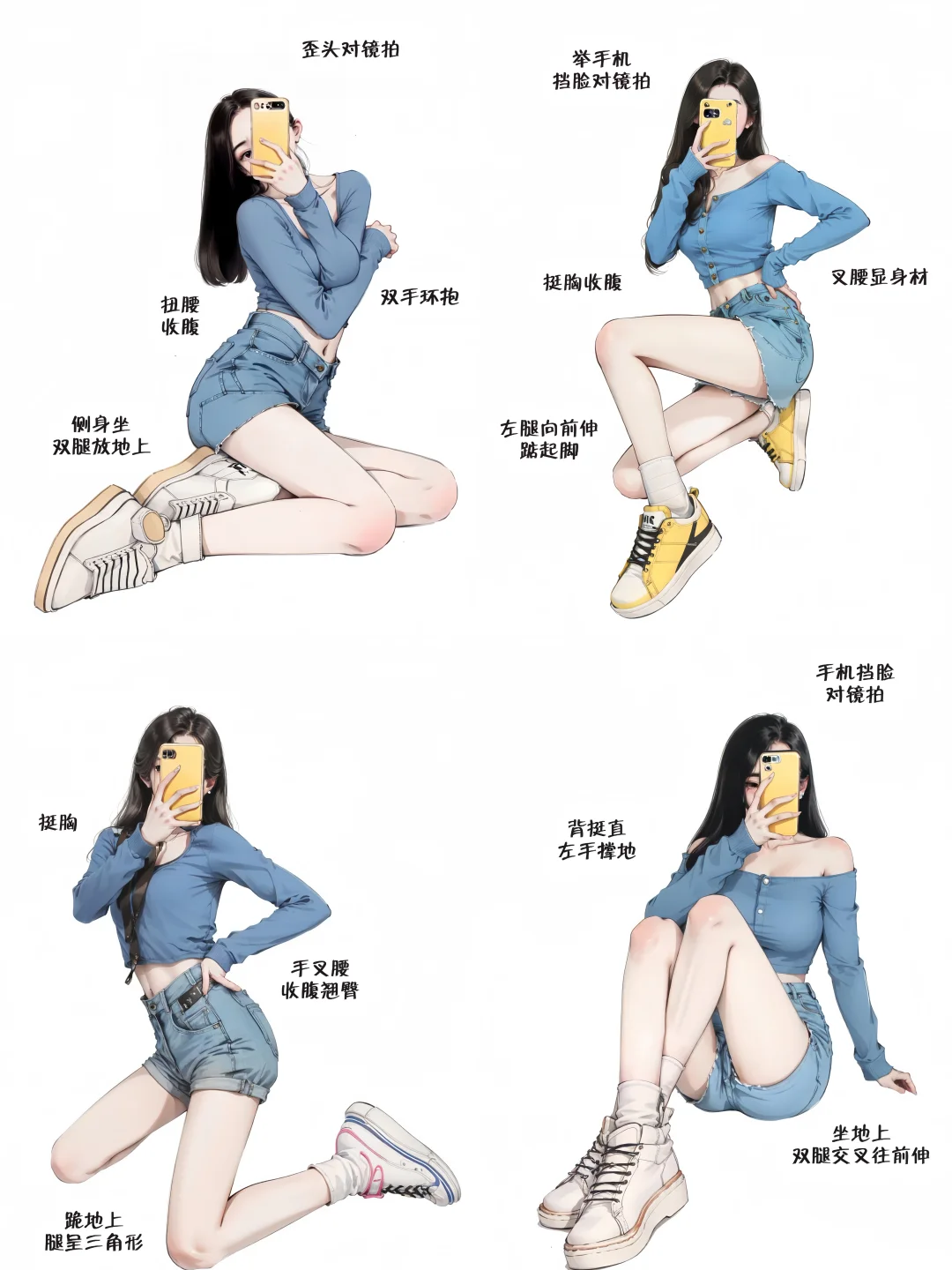 超好看的对镜拍照姿势｜姐妹们一定要试‼️