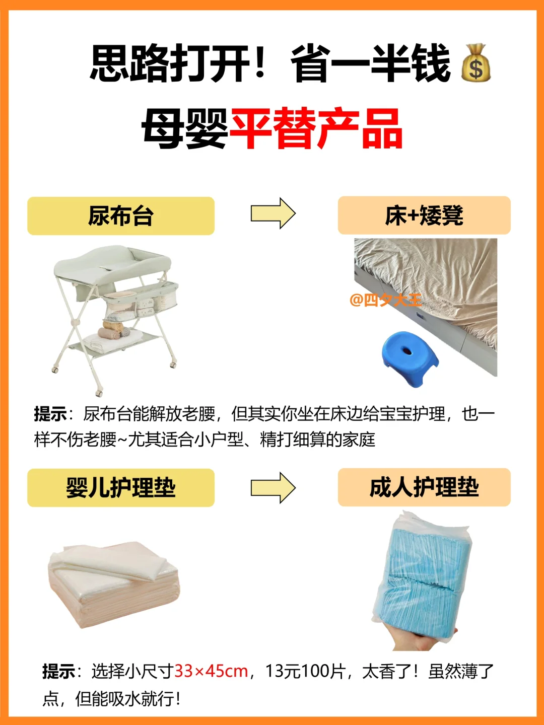 618省钱思路！这30件母婴平替品，省一半钱💰