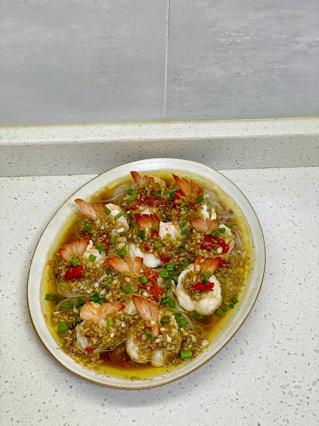 好看又好吃的蒜蓉粉丝虾，附详细做法～