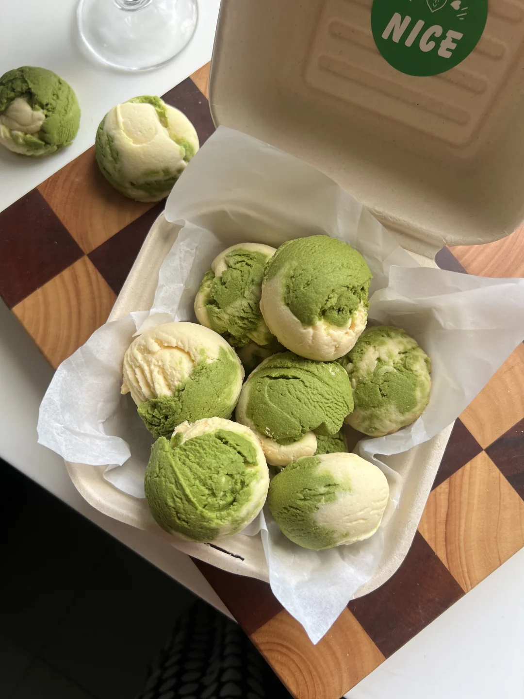 请你吃“冰淇淋”😆简单又好看|抹茶双色曲奇