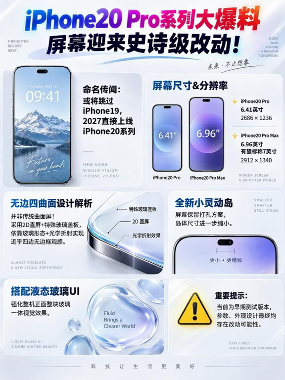 iPhone20 Pro 屏幕，这次玩大了🔥