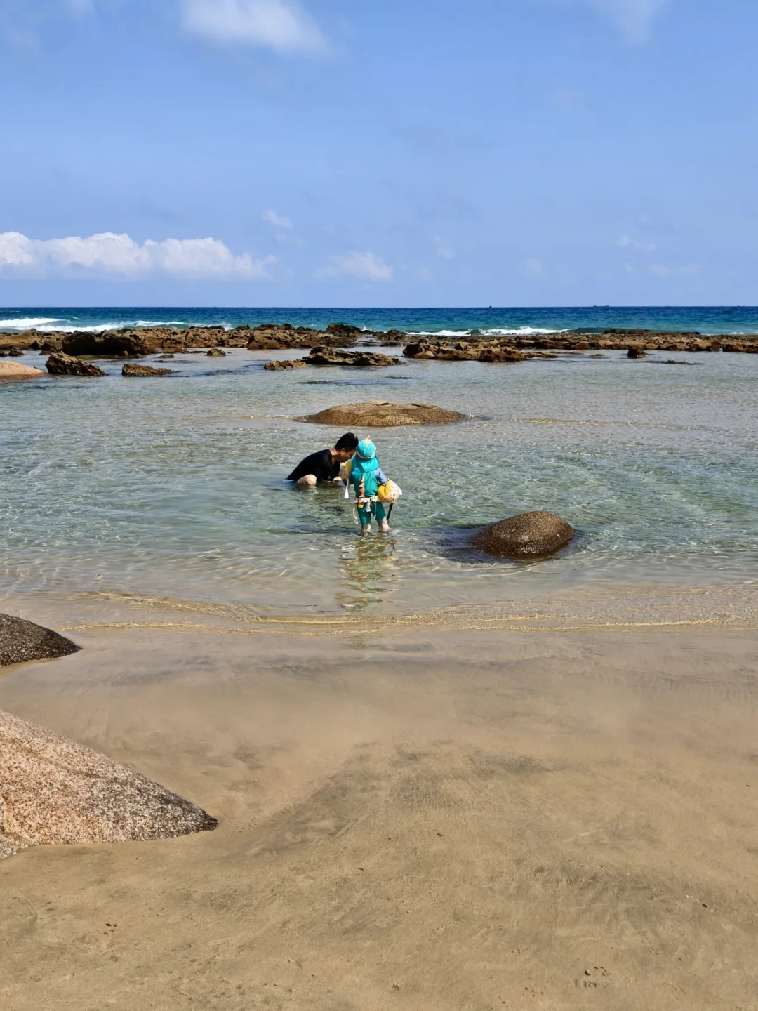 陵水攻略无人玻璃海 🏝️ 爸遛娃妈躺平篇
