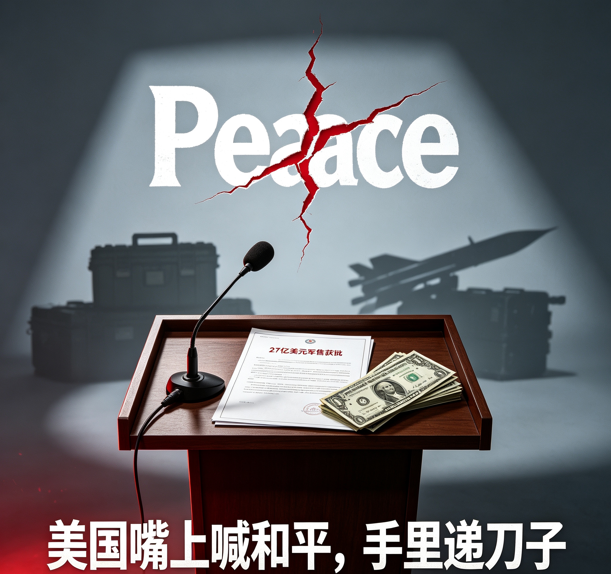 27亿美元军售获批！美国嘴上喊和平，手里递刀子

一边在联合国讲台上大谈“和平解决”，一边在军火合同上大笔一挥——美国的双簧，又演上了。 当地时间本周，美国国务院批准了对乌克兰价值近27亿美元的新一轮军售，包括防空系统、反坦克导弹、火炮弹药等。数字之巨、时机之巧，让全世界再次看清：谁才是这场战争真正