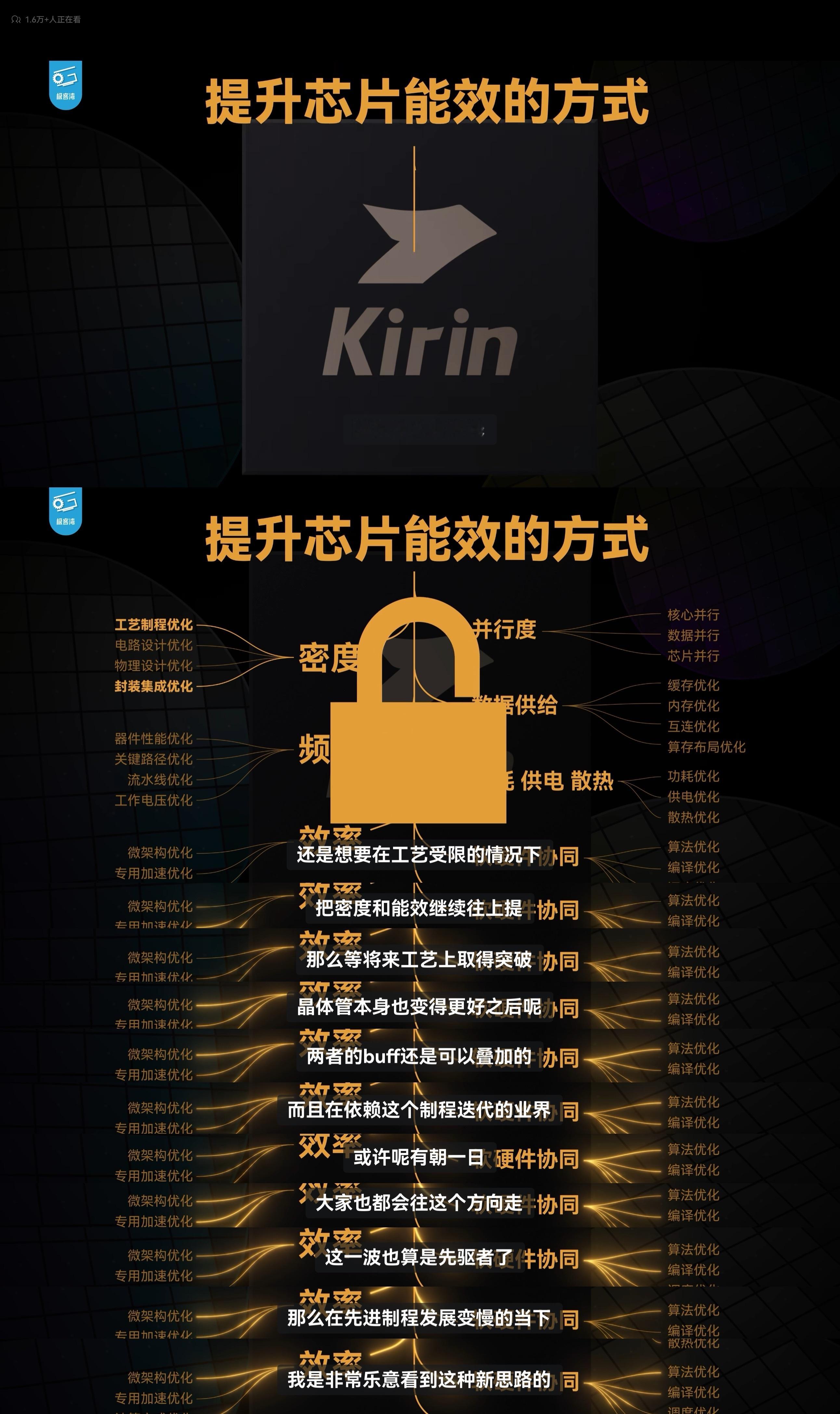 在制程和总体架构不变的情况下，靠着韬定律的微粒度堆叠，麒麟9050Pro竟然在CPU，GPU和NPU上都有着显著的进步。
实在是太强了！
#麒麟9050Pro实测# 极客湾实测数据出炉，麒麟9050 Pro在工艺无显著迭代的前提下，CPU/GPU/NPU表现仍取得显著提升，整机体验更有显著提升。
实机搭载于华为Mate XT 2 非凡大 ​