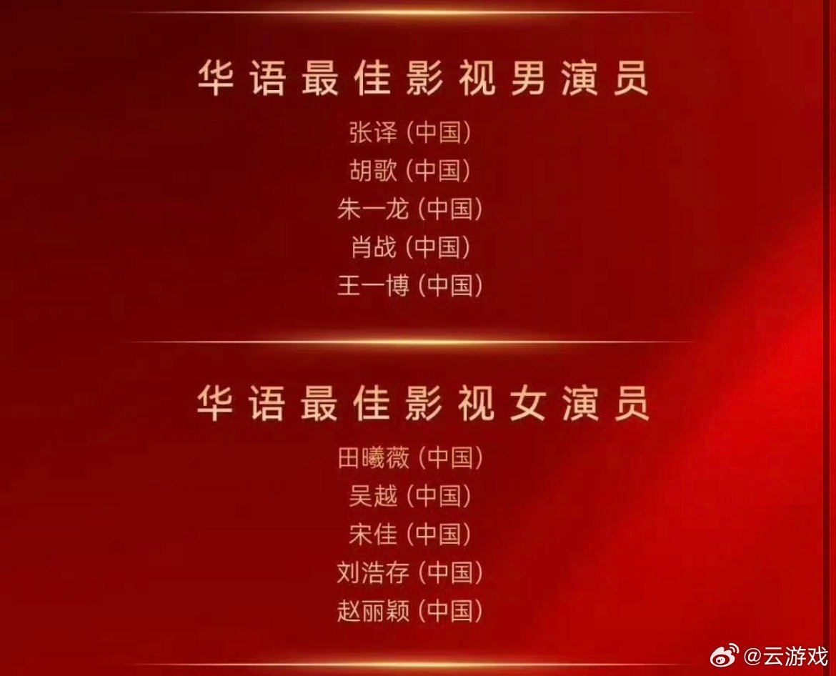 #田曦薇 华鼎奖提名# 喜报！田曦薇提名华鼎奖最佳影视女演员，实力获认可，未来可期。 ​