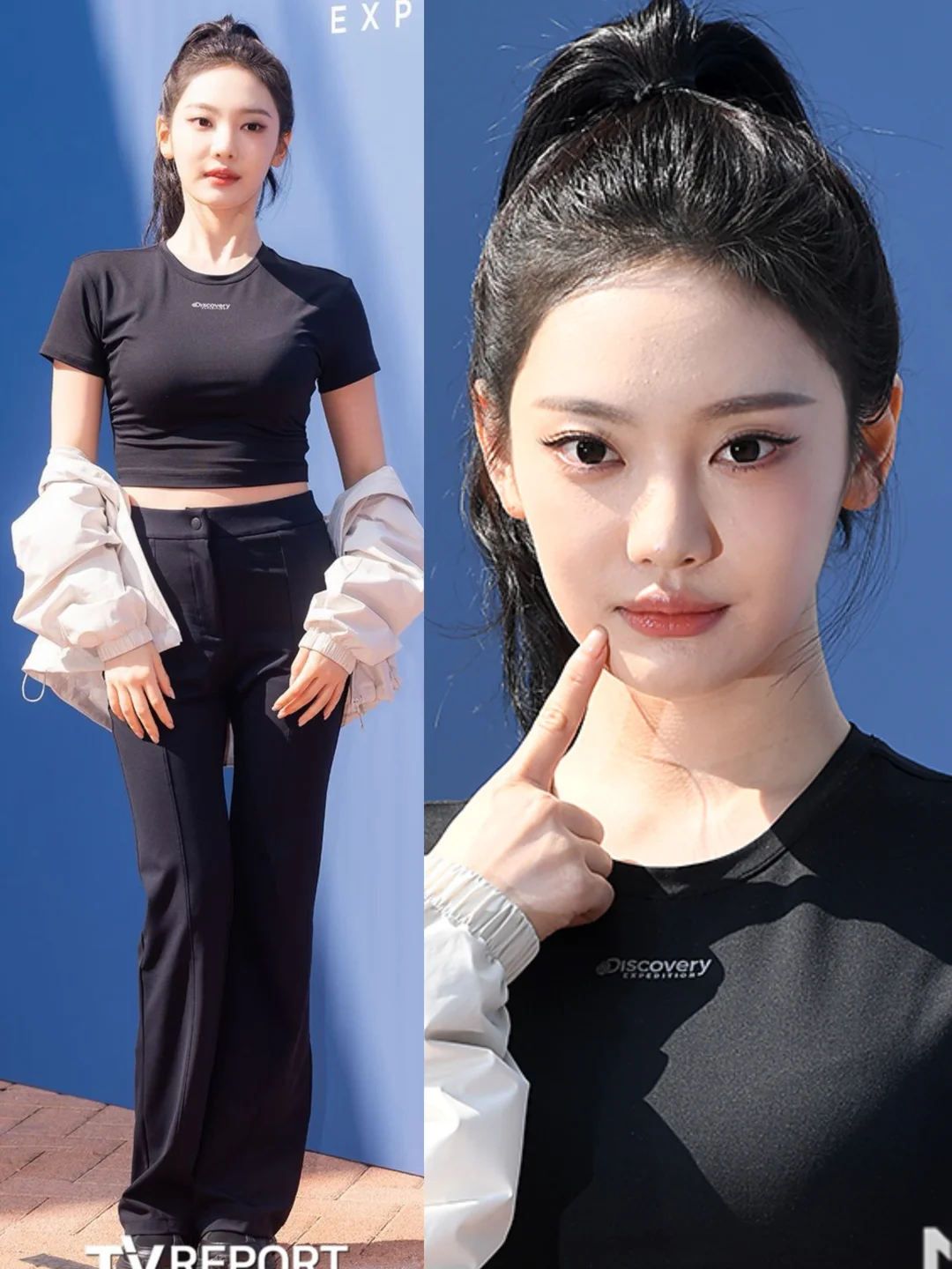 宁艺卓今日活动造型，好瘦啊！