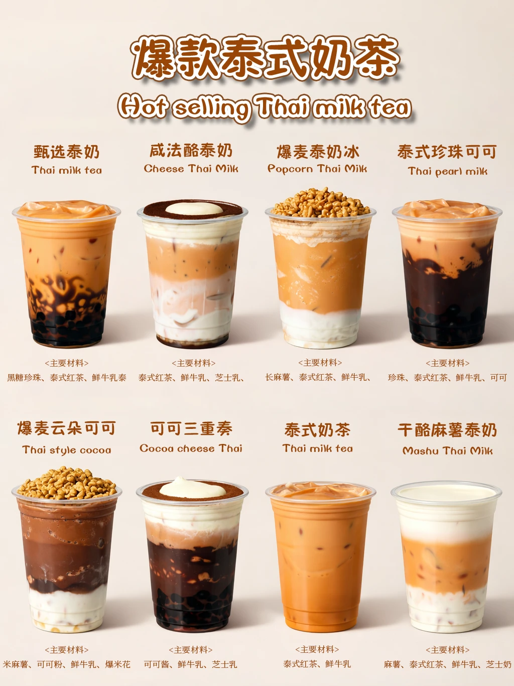 爆款泰式奶茶配方分享🧋超详细