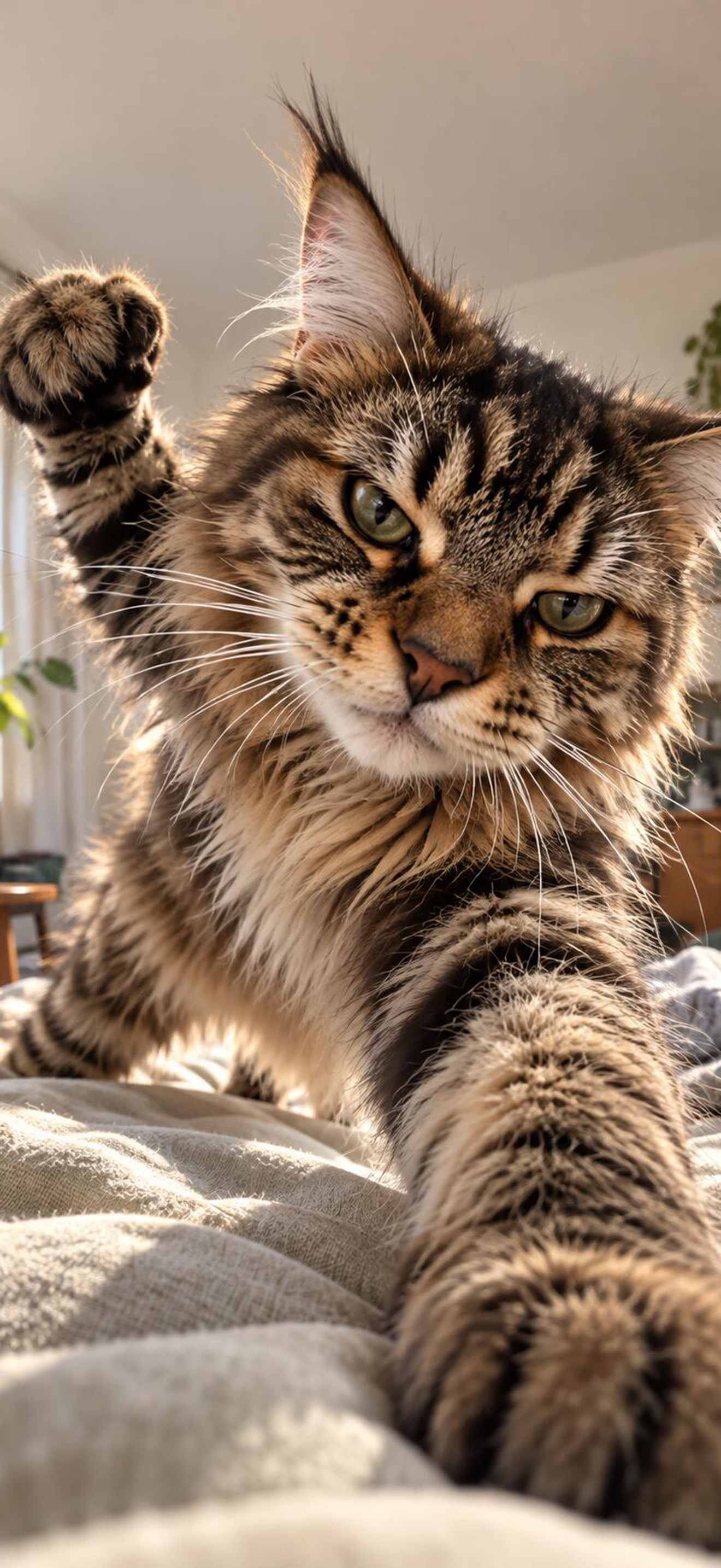 小猫挥拳 可爱猫咪壁纸
#iOS27空间景深壁纸# ​