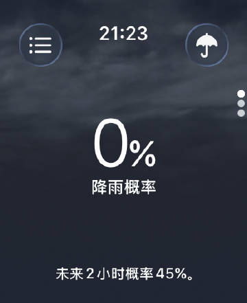 未来两小时应该不会下雨🌧️