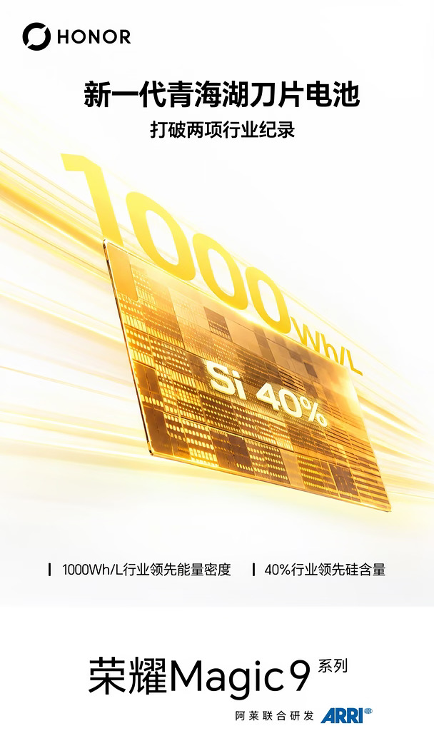 荣耀 Magic9 超能版手机官宣搭载 11000mAh