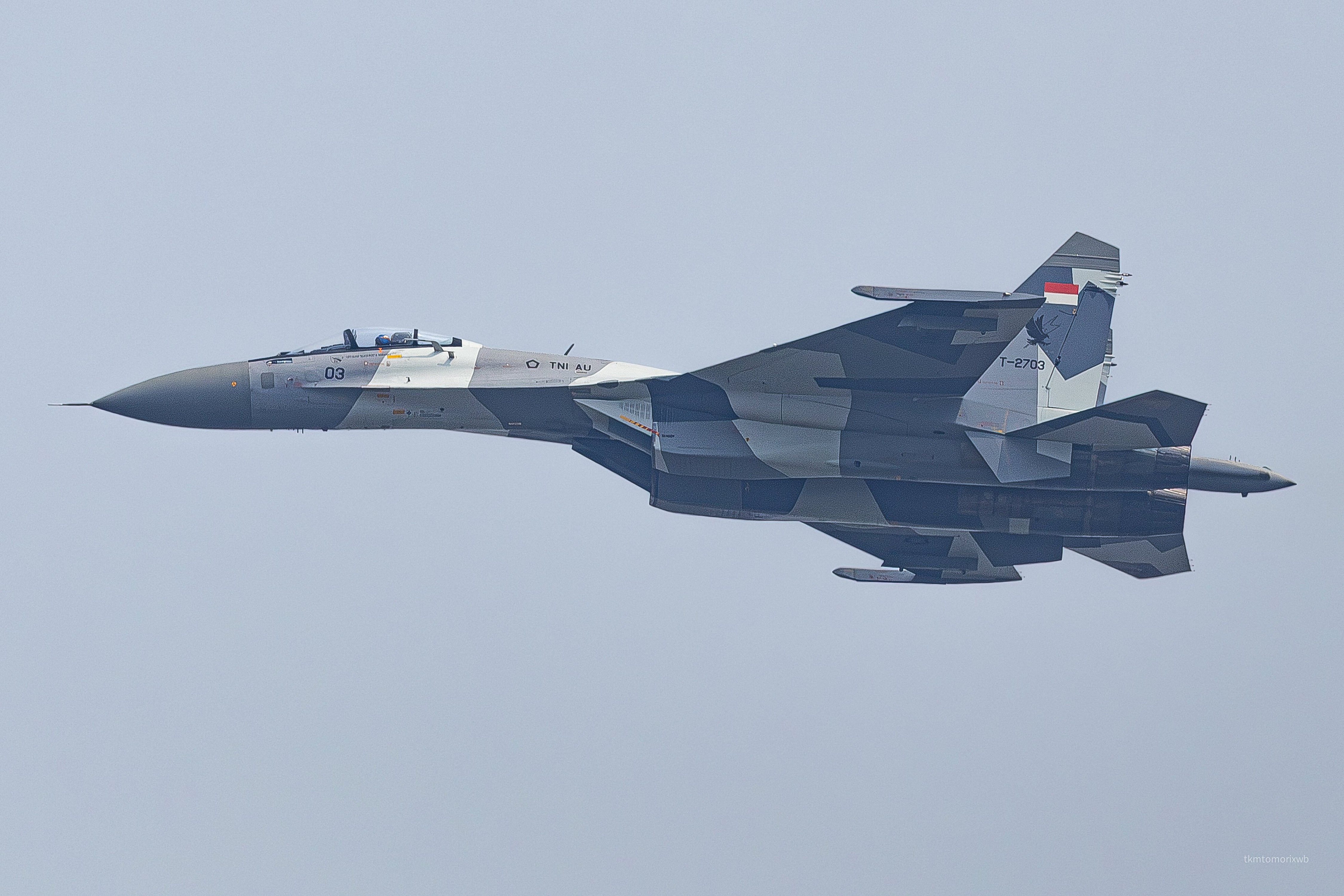 #高分辨率图像# 印度尼西亚的各种战机：SU27、30，阵风，F16，T50，来自X：​​​