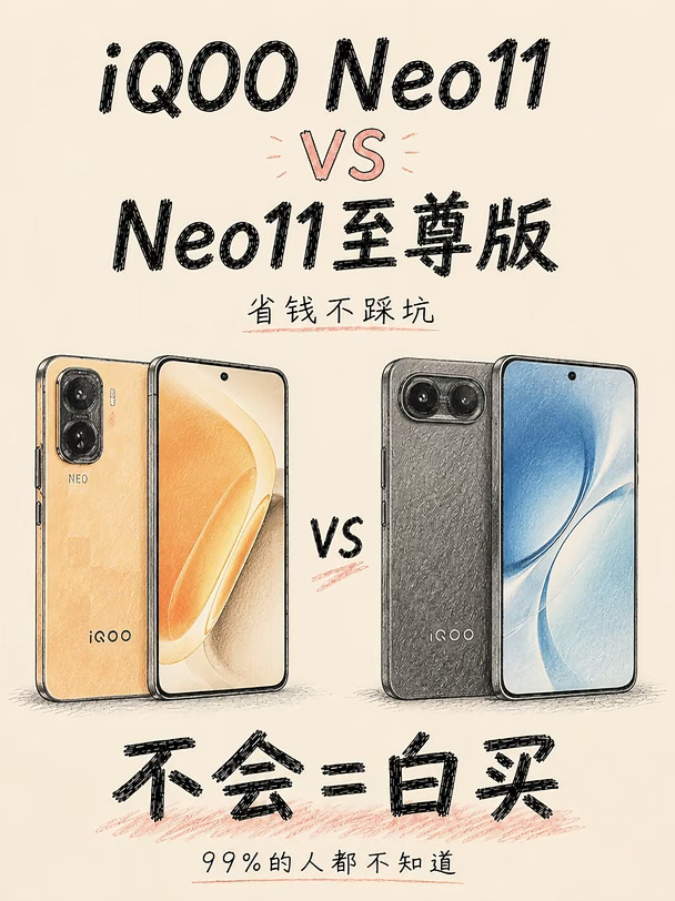 不会=白买 | iQOO Neo11 VS iQOO Neo11至尊