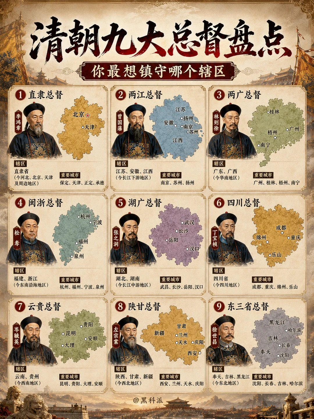 清朝九大总督盘点，你最想镇守哪里？