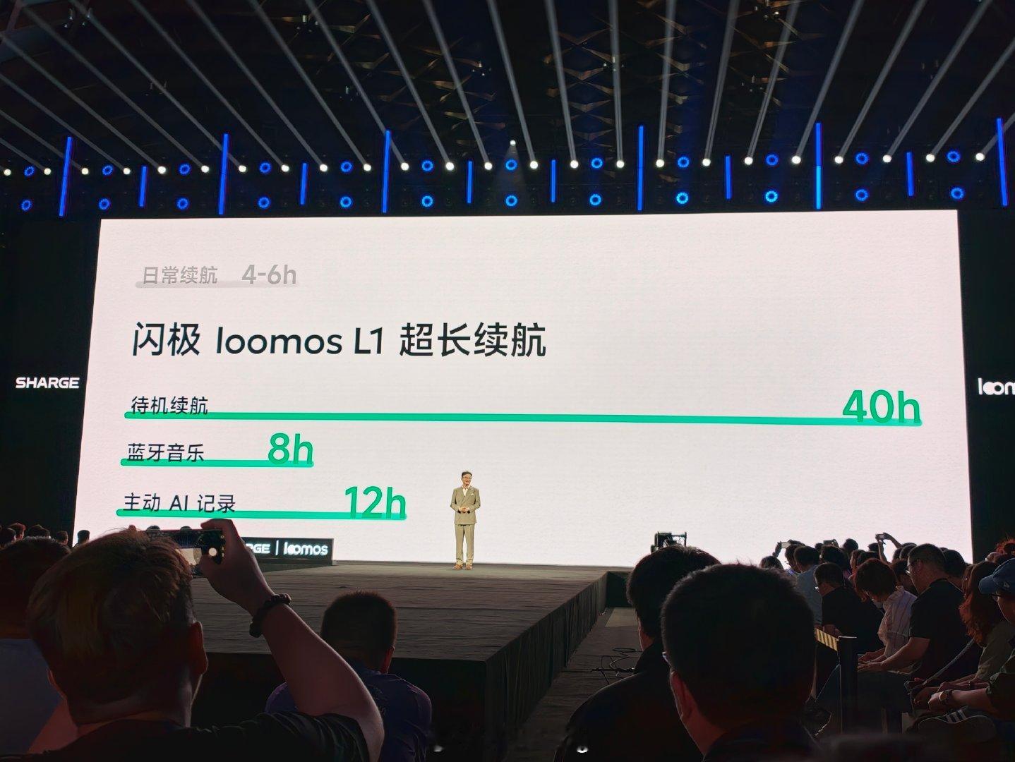 #闪极loomos#L1连续听8小时蓝牙音乐，这个续航完全够用！#闪极AI眼镜发布会##好看的不像AI眼镜发布会# ​