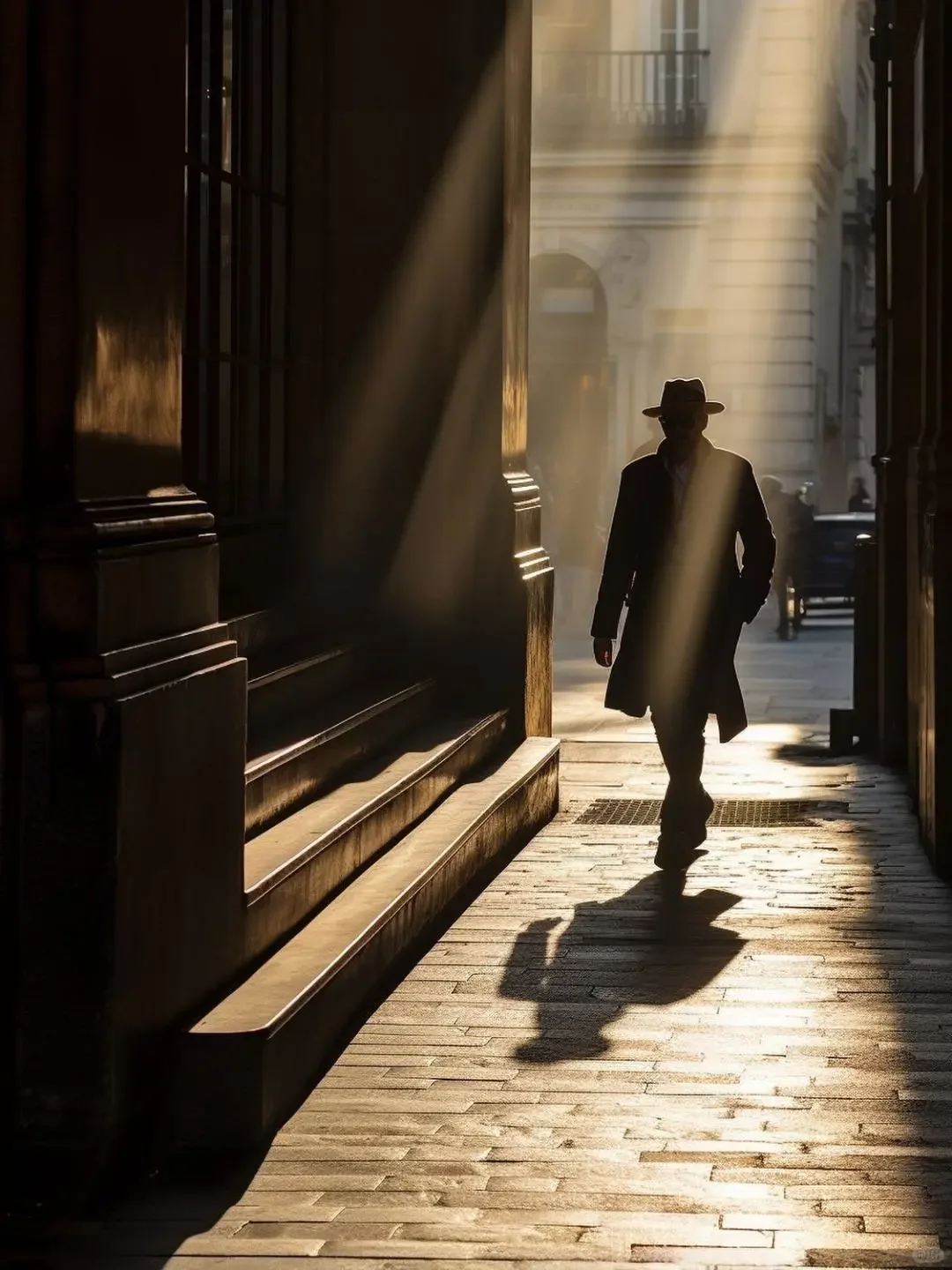 街头光影下的治愈者