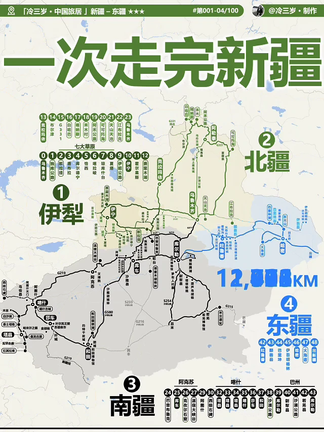 这是一张会动的地图：怎么一次走完新疆