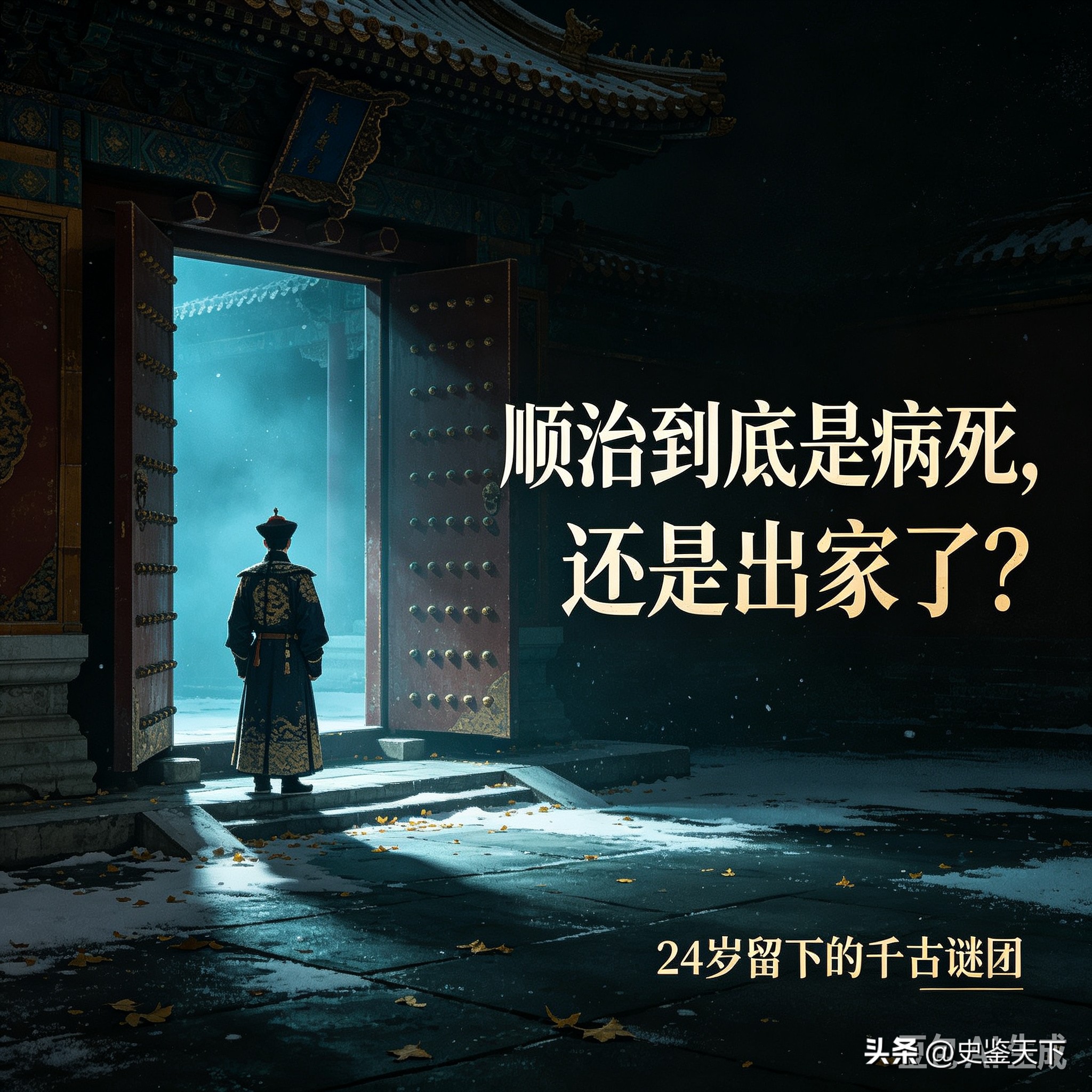 清朝最年轻的皇帝：顺治
24岁猝死、为爱痴狂、被权臣拿捏半生！最被低估的顺治，根本不是昏君
 
说起清朝皇帝，大家最先想到的往往是开创盛世的康熙、勤政一生的雍正、风流潇洒的乾隆。而夹在开国之初与康乾盛世中间的顺治帝，似乎一直活在夹缝里，存在感极低。
 
很多人对他的固有印象特别刻板：六岁登基的傀儡皇