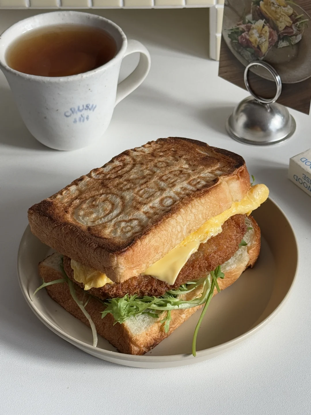 芝士滑蛋猪排三明治🥪小作坊就是舍得加料😱