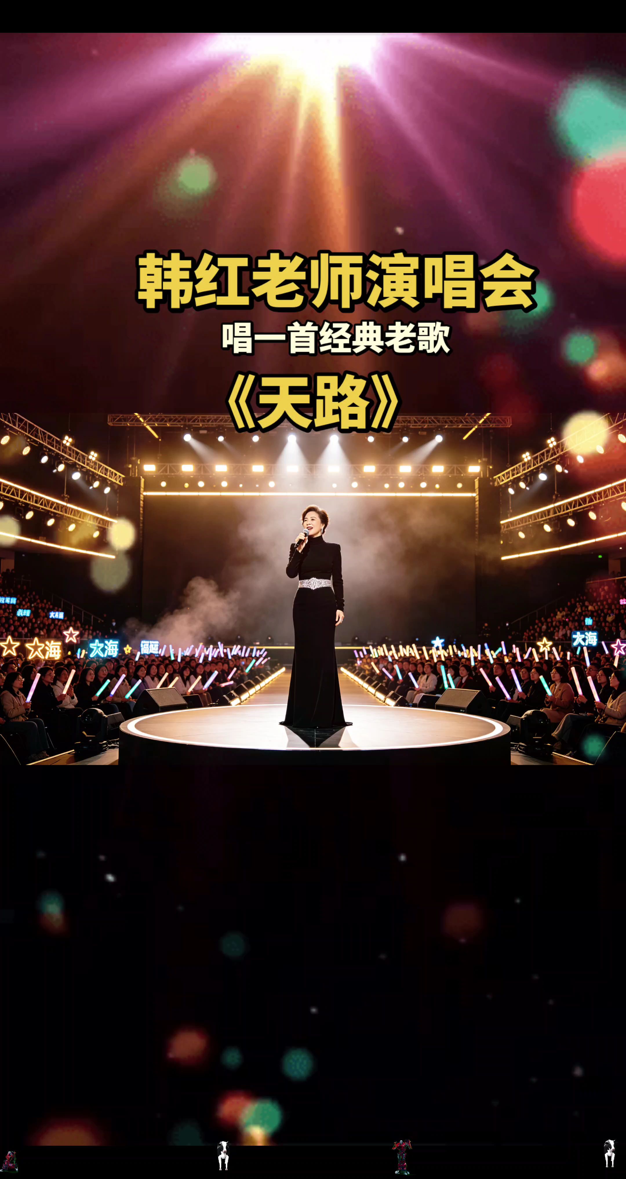 韩红老师唱的一首抖音最热门的歌曲《天路》全开麦演唱会现场 一开口惊艳全场 女神的演唱会现场 万人音乐节live歌手