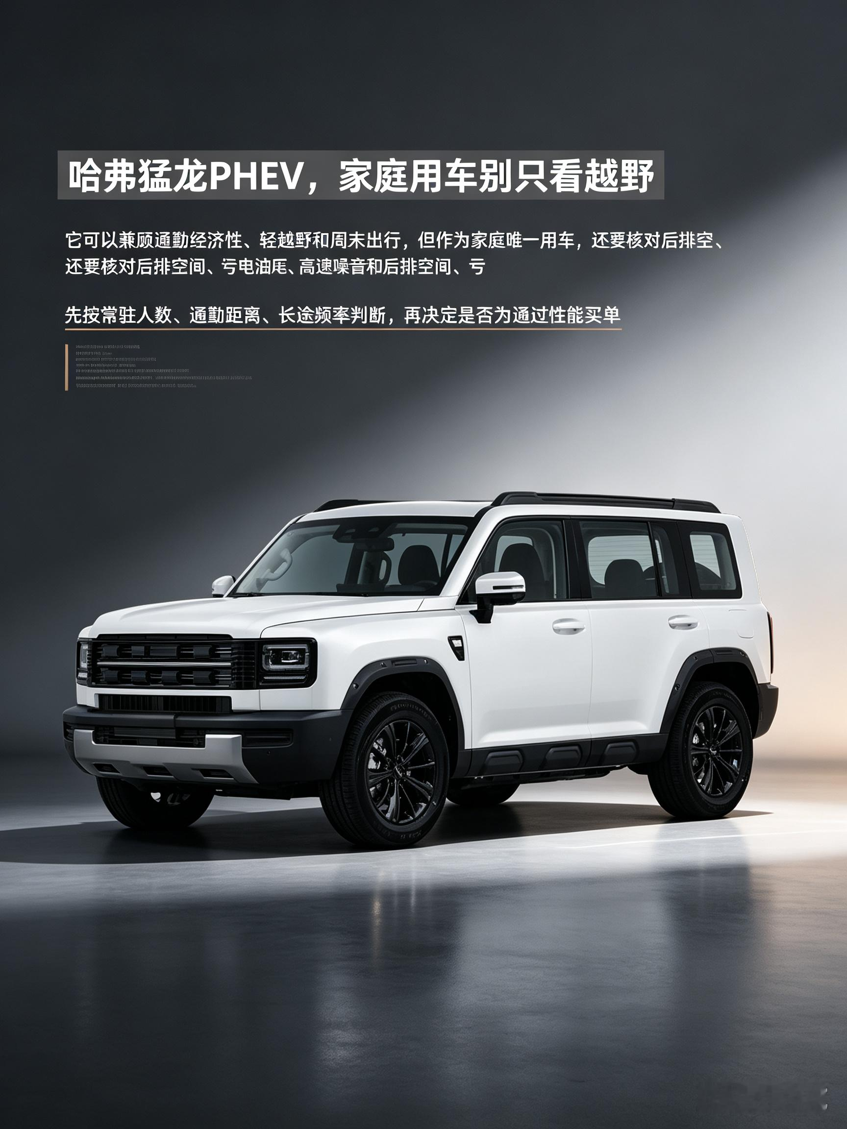 哈弗猛龙PHEV，家庭用车别只看越野