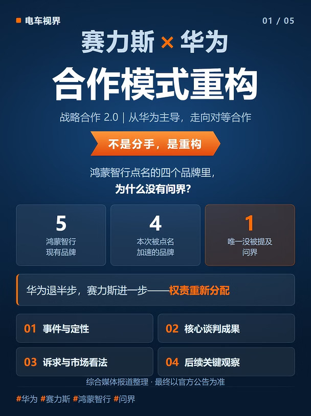 哦豁！华为和赛力斯，突然宣布“分手”❓