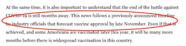 拜登回應輝瑞疫苗消息: 還需數月才能普及疫苗接種, 口罩仍是更有效武器-圖5