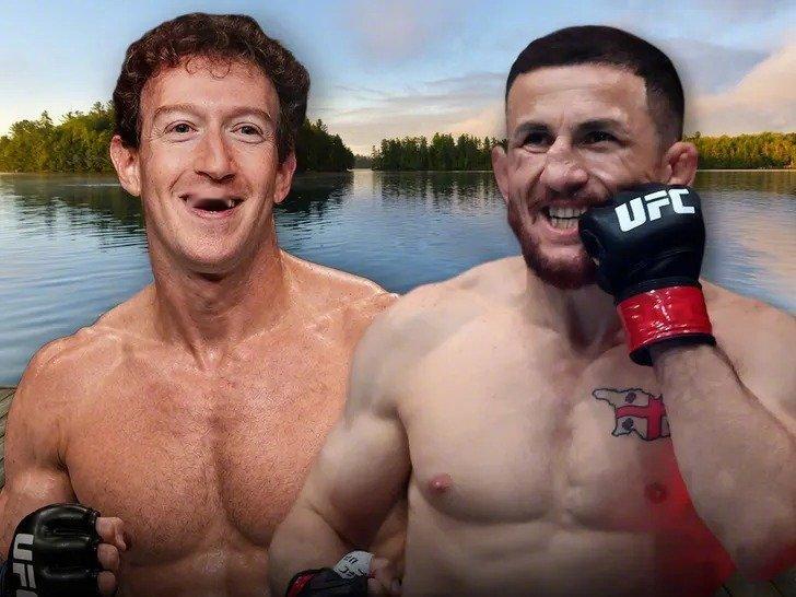 【扎克伯格与 UFC 选手梅拉布在船上进行格斗，妻子一旁泛舟看热闹】扎...
