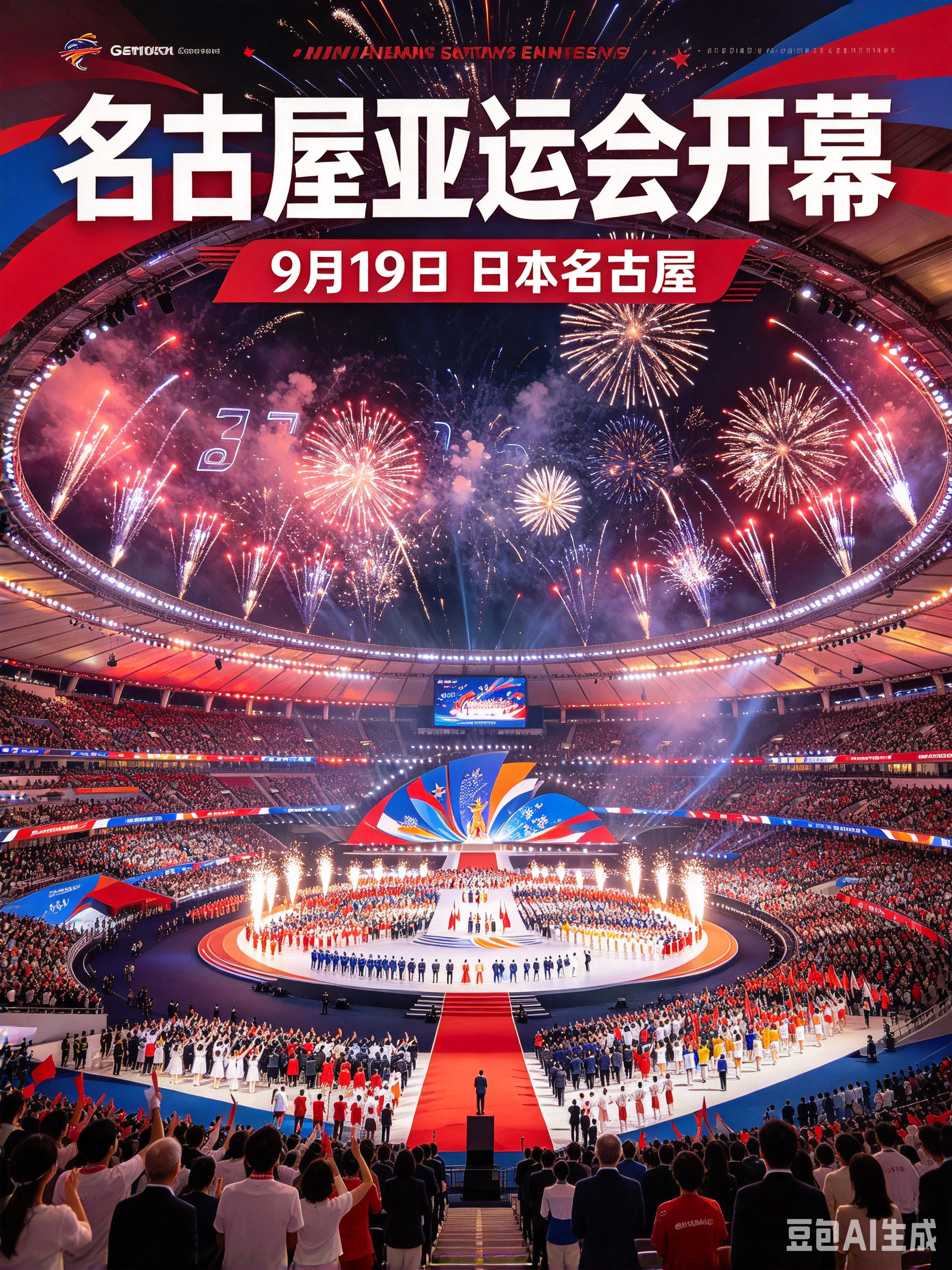 名古屋亚运开幕!中国代表团闪亮登场