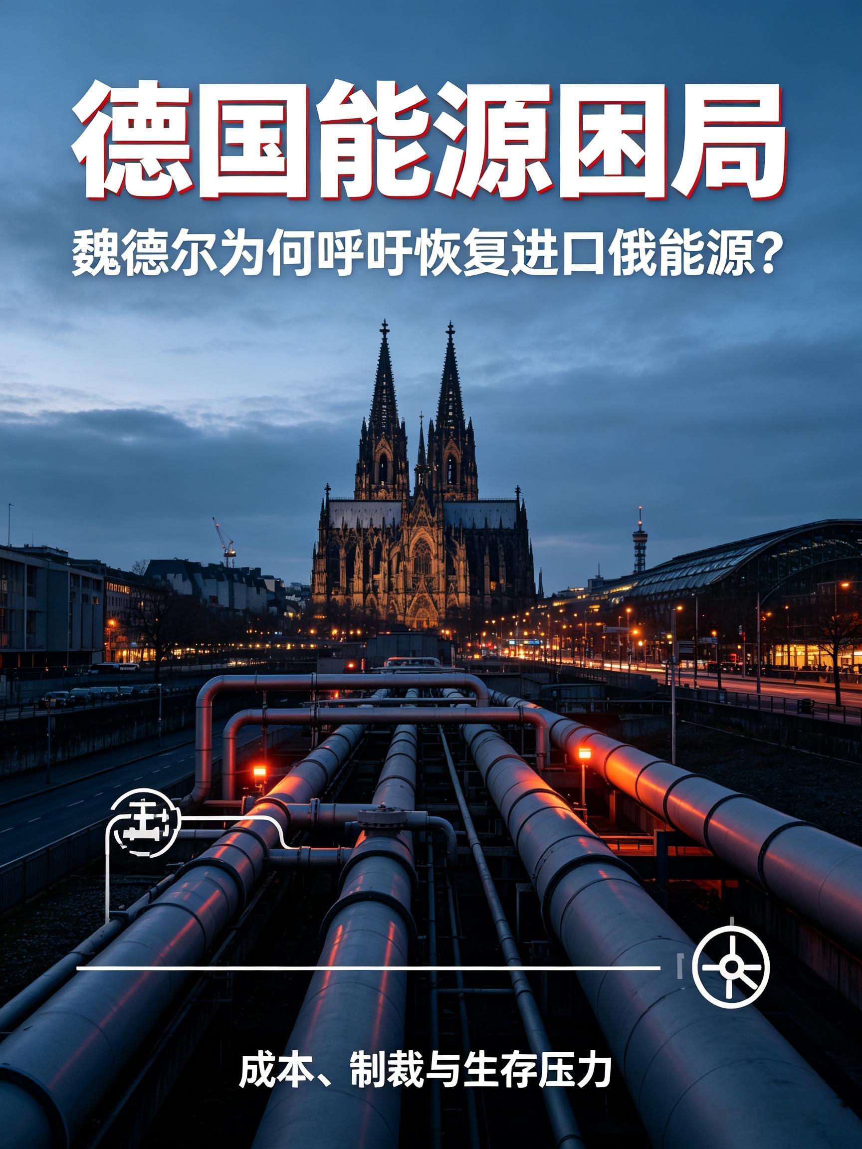 魏德尔呼吁进口俄能源，背后是德国现实困境

德国选择党领袖魏德尔公开呼吁，恢复从俄罗斯进口油气，这番表态在欧洲政坛引发巨大争议。很多人疑惑，为何她要提出这个看似违背西方对俄制裁政策的主张？核心根源，藏在德国这几年的能源阵痛里。

俄乌冲突前，德国