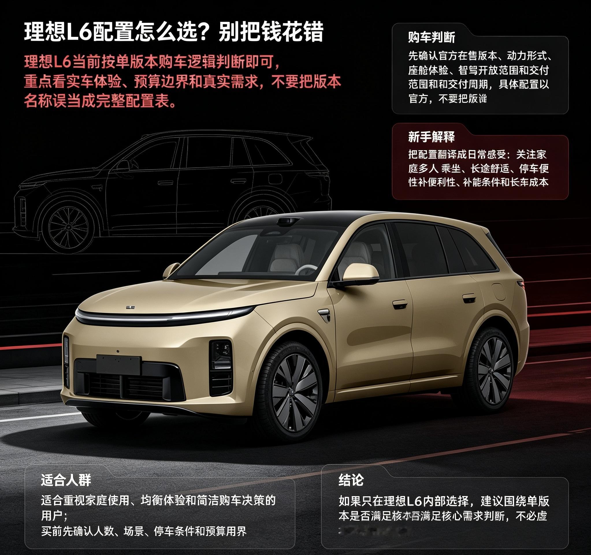理想L6配置怎么选别乱花钱