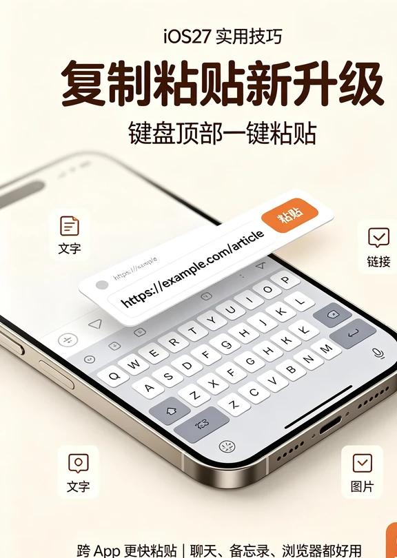 iOS27复制粘贴超好用更新✨告别长按粘贴！
