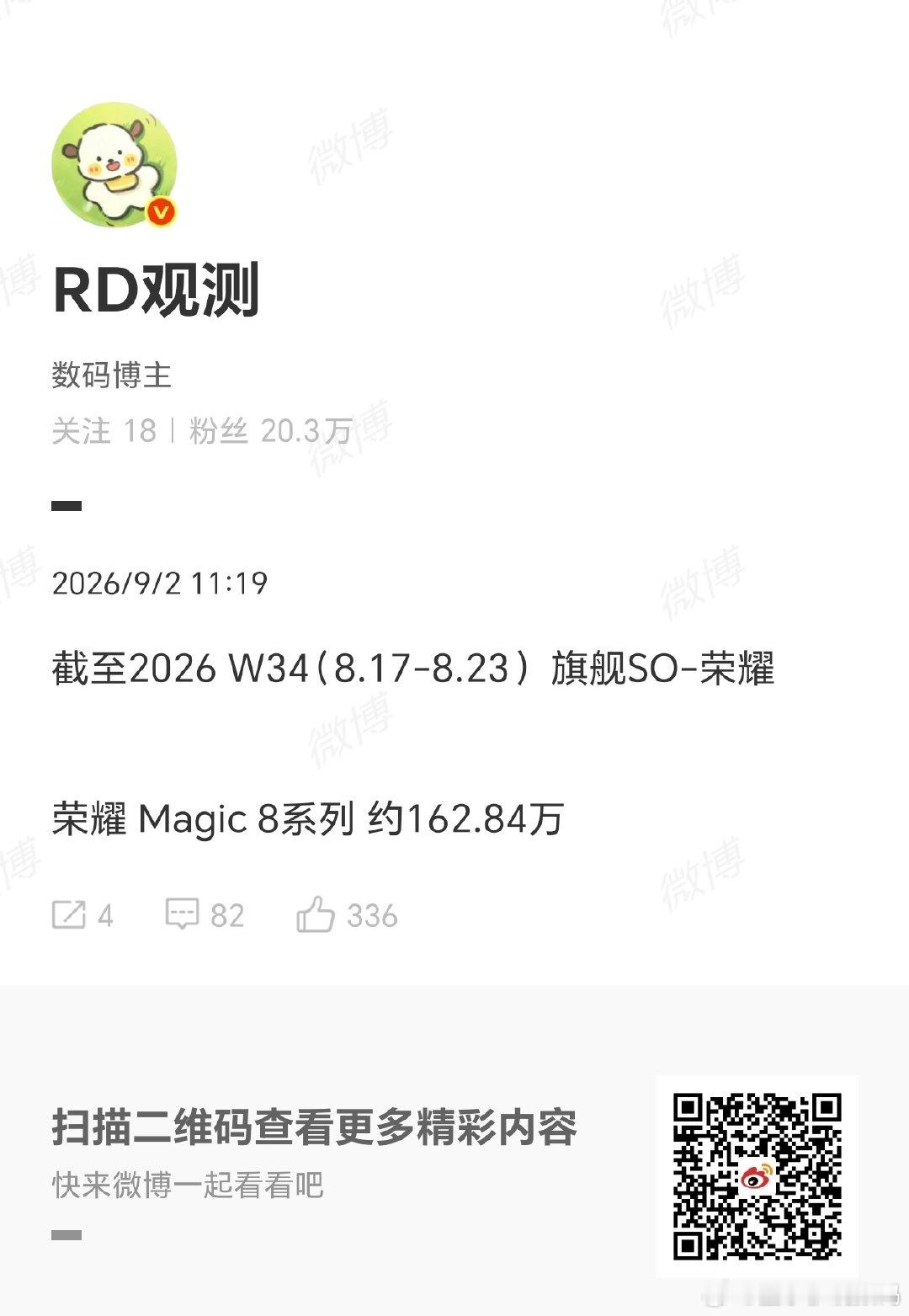 就在刚刚开始的9月，华米OV耀全线完成了产品的价格上调，华系产品相对价格还算稳定，Magic8只经历了一轮涨价，今年中端机抬高价格后，Magic8这类去年发布的旗舰，反而性价比一下子就起来了[二哈] ​