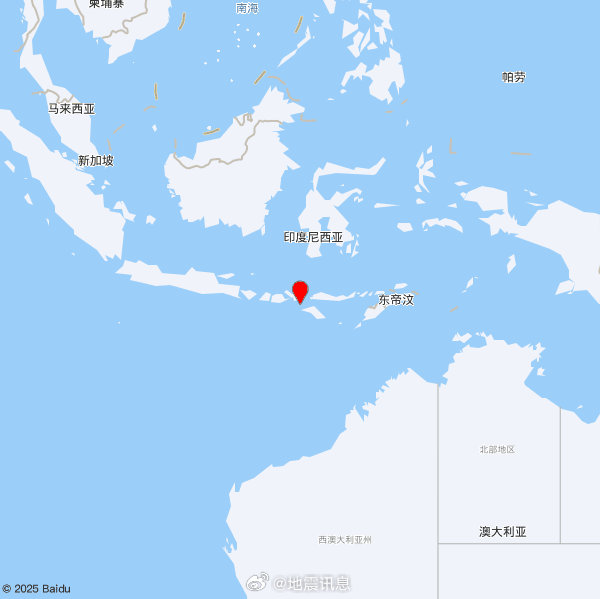 【欧洲地中海地震中心】发布，2026-10-05 03:18:53 在 松巴哇地区，印度尼西亚（纬度:8.89°S 经度:118.9°E 发生4.3级地震，震源深度:82.0公里，查看详细 #App ​
