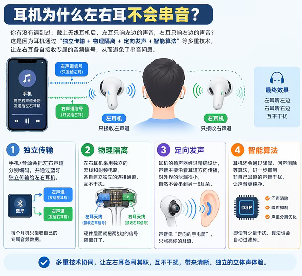🎧 耳机为什么左右耳不会“串音”？
