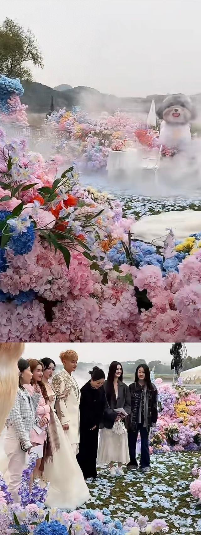 黄子韬徐艺洋北京婚礼，40辆凯迪拉克接亲，自个儿还念叨“小型婚礼” ​