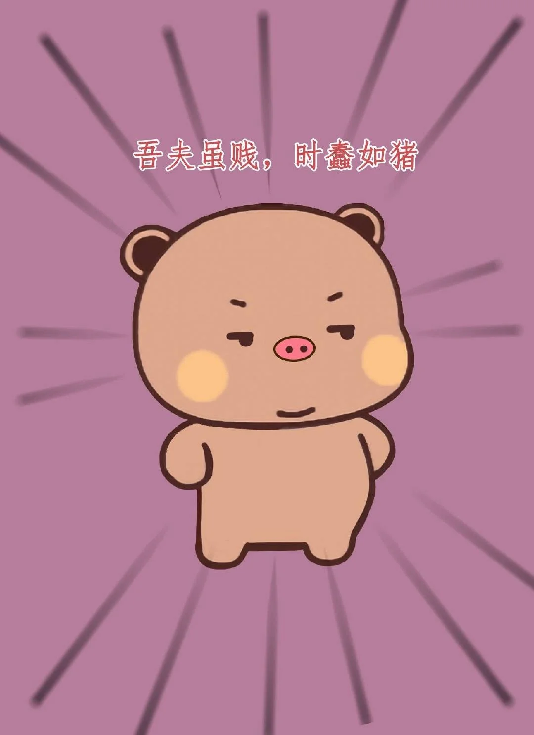 吾夫虽贱，时蠢如猪