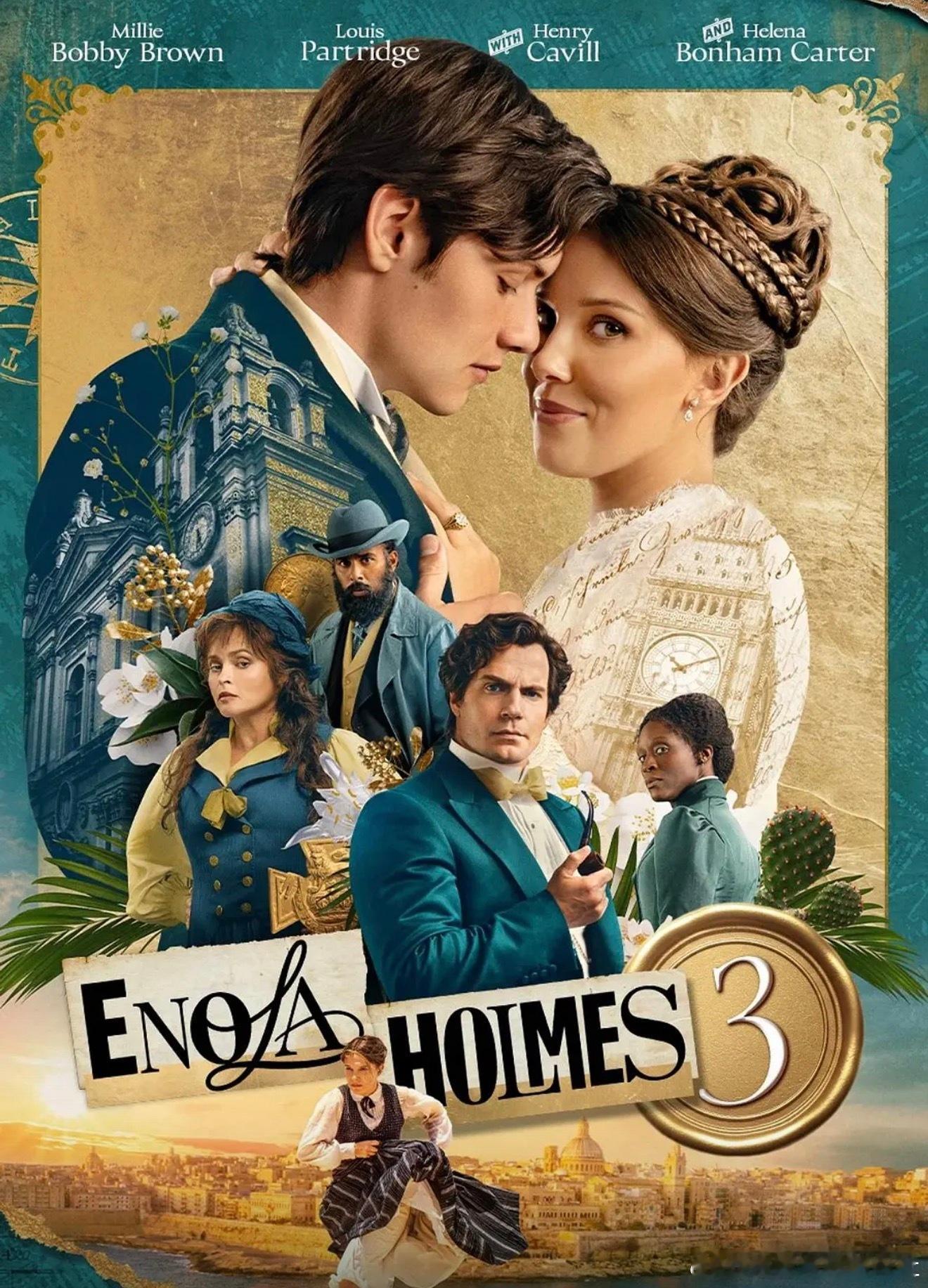 影片信息👇🏻👇🏻👇🏻🍎

片名 福尔摩斯小姐3
原名 Enola Holmes 3
又名 福尔摩斯小姐：马耳他谜局
导演 菲利普·巴兰蒂尼
编剧 杰克·索恩 / 南希·斯普林格
主演 米莉·波比·布朗 / 亨利·卡维尔 / 海伦娜·伯翰·卡特 / 路易斯·帕特里奇 / 希米什·帕特尔 / 莎伦·邓肯-布鲁斯特 / 贝恩·科拉科 ​