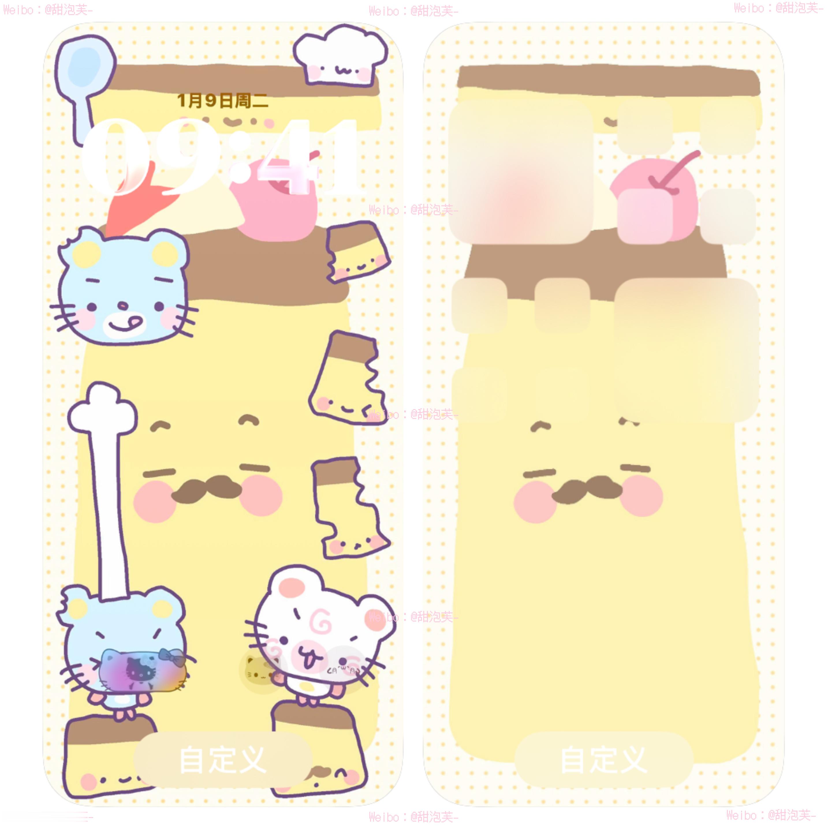 一期可爱平铺萌物壁纸/壁纸套图分享🧈🌙🍦𓈒 ྀི◜ ᵕ ◝ ྀི