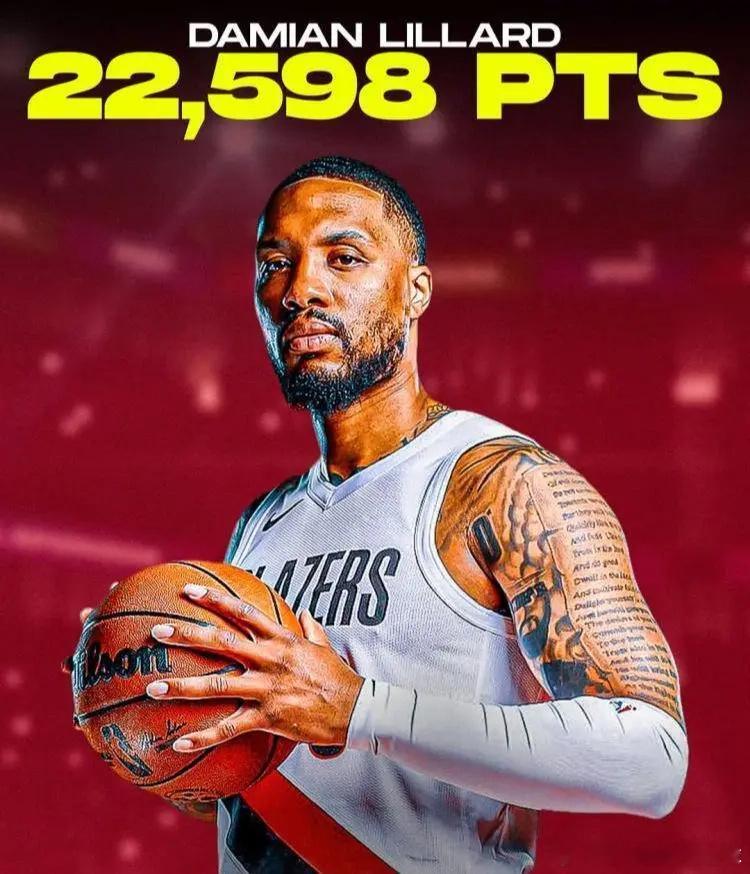 第2位：达米安·利拉德——22598分利拉德在2012年以第六顺位被开...