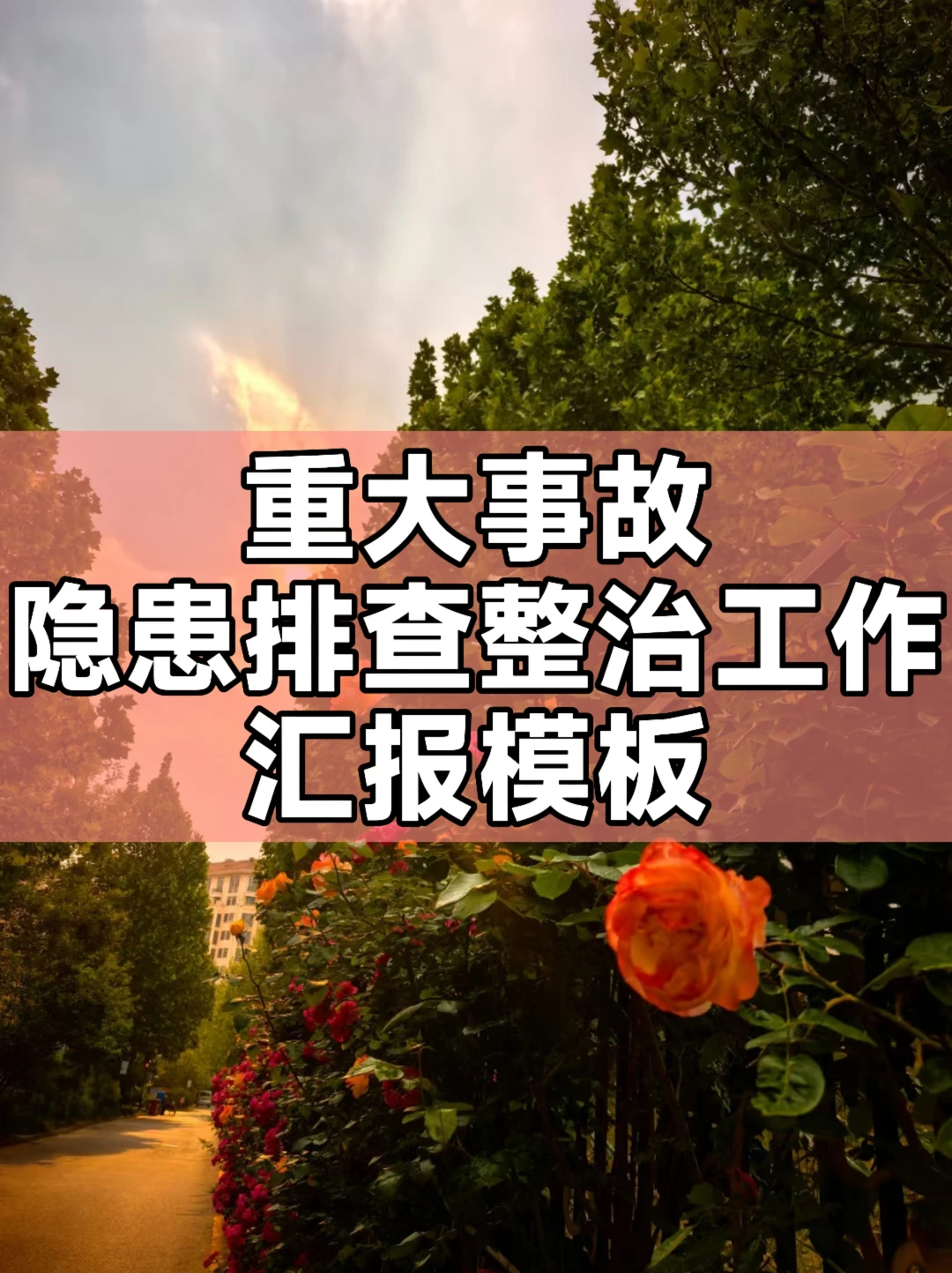 体制内：重大事故隐患排查整治工作汇报模板