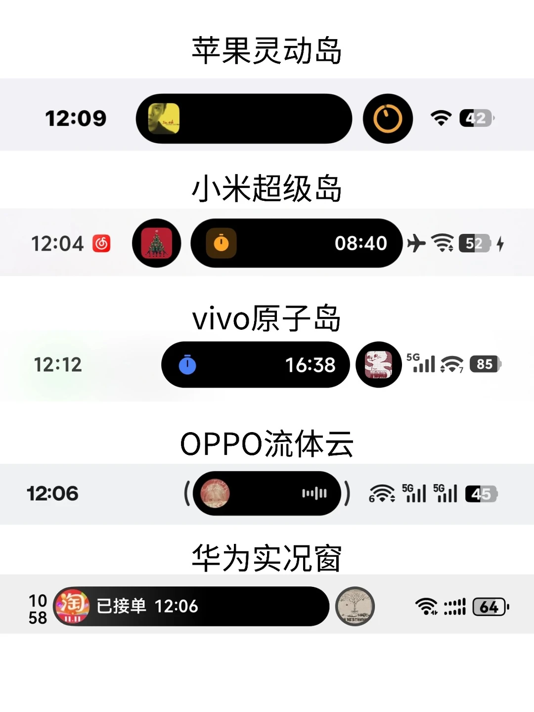 手机灵动岛大合集，你喜欢哪一个？