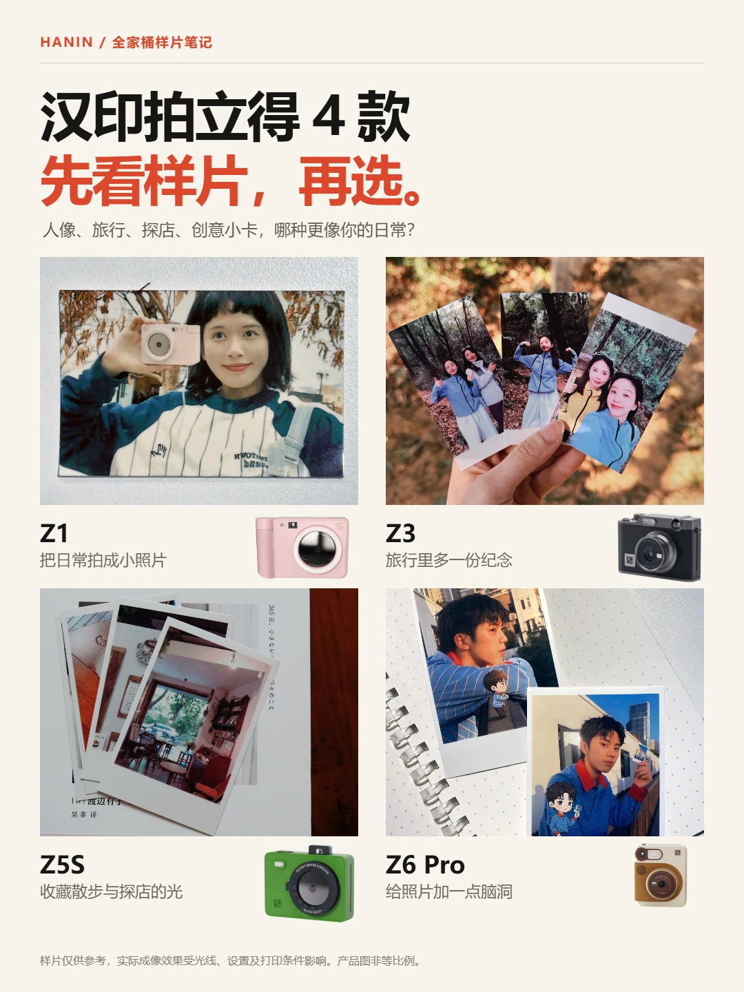 汉印拍立得4款全家桶，到底怎么选？