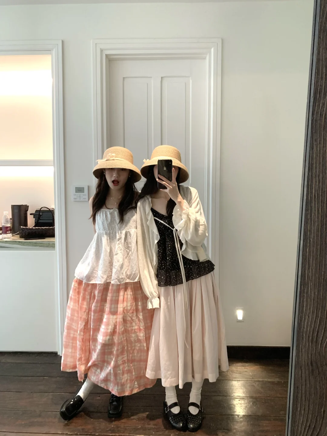 和姐妹的周末穿搭分享～