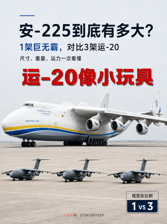 运-20已够大，安-225面前还是个小玩具？