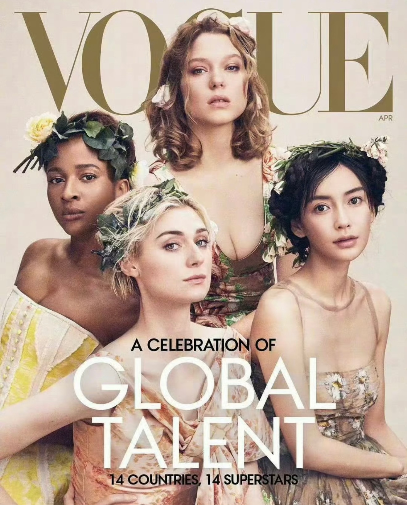 说个冷知识
2019年Dior为angelababy买了两张VOGUE封面，成为首位登上且目前唯一一位登上美国版VOGUE封面的华人（华裔）女演员！与全球多个国家优秀的女明星站在一起拍摄！
同年，港版创刊，baby成为首位登上封面的80后女星！也是首位登上的内娱面孔！
目前共拥有三版本，共计七刊，领跑同辈！成为80后 ​