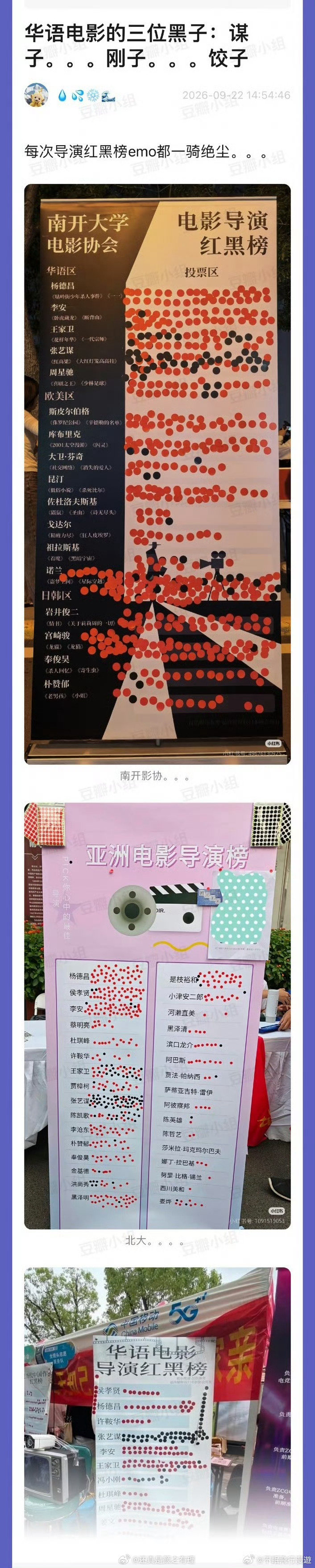 华语电影导演红黑榜
emo真是快点退休吧[笑cry] ​