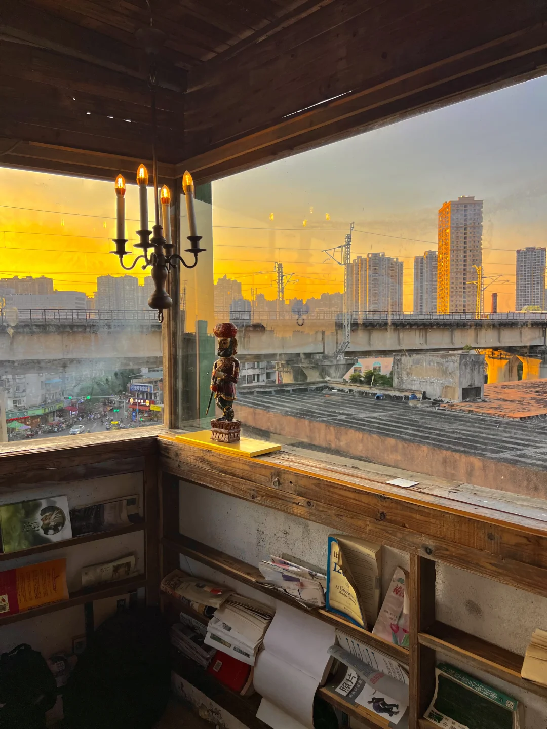 这……我能天天来看夕阳🌇