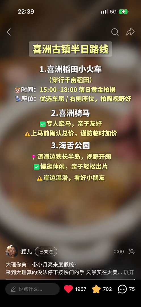 颖儿大理旅游抄作业[心] ​