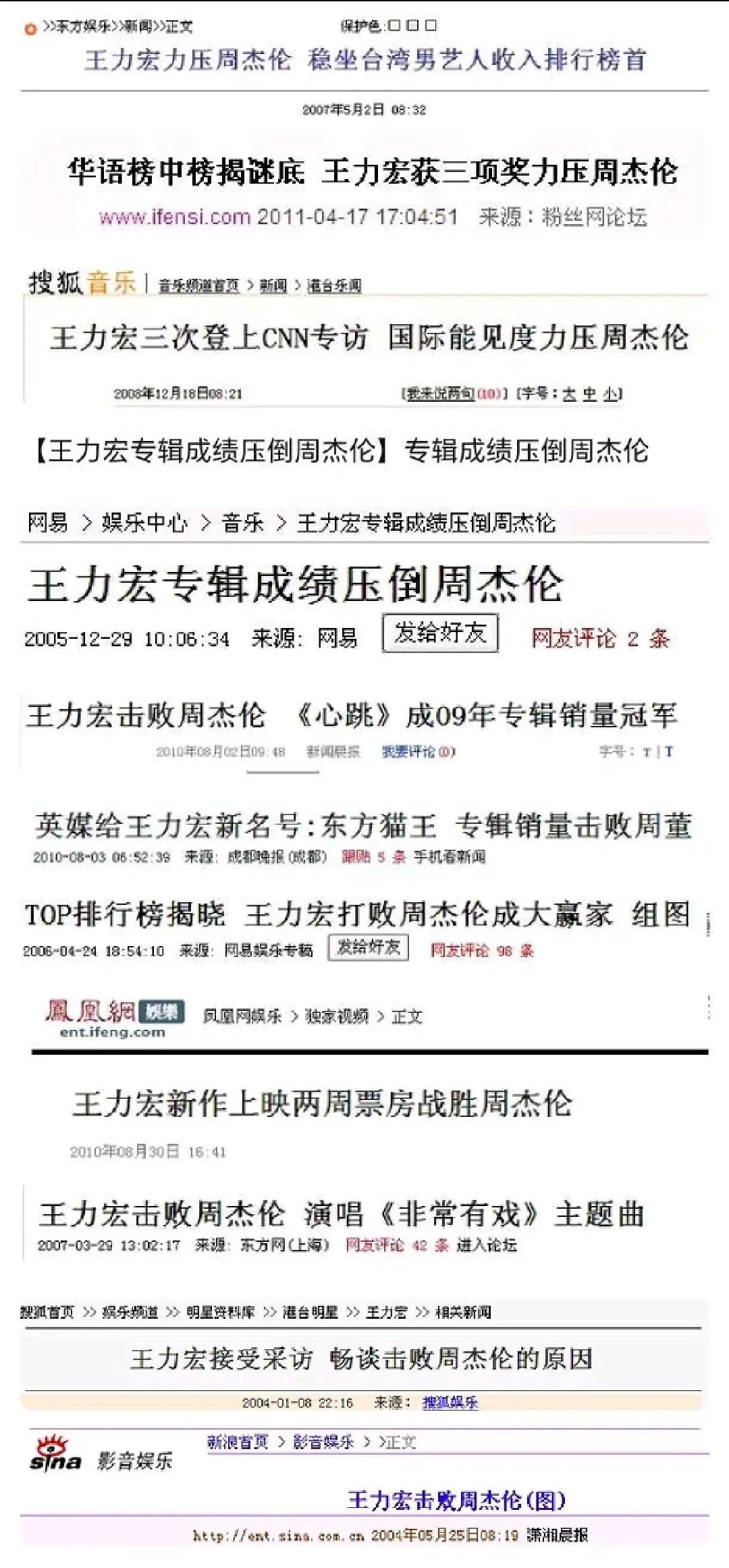 王力宏巅峰时期是不是一直压制周杰伦啊？ ​