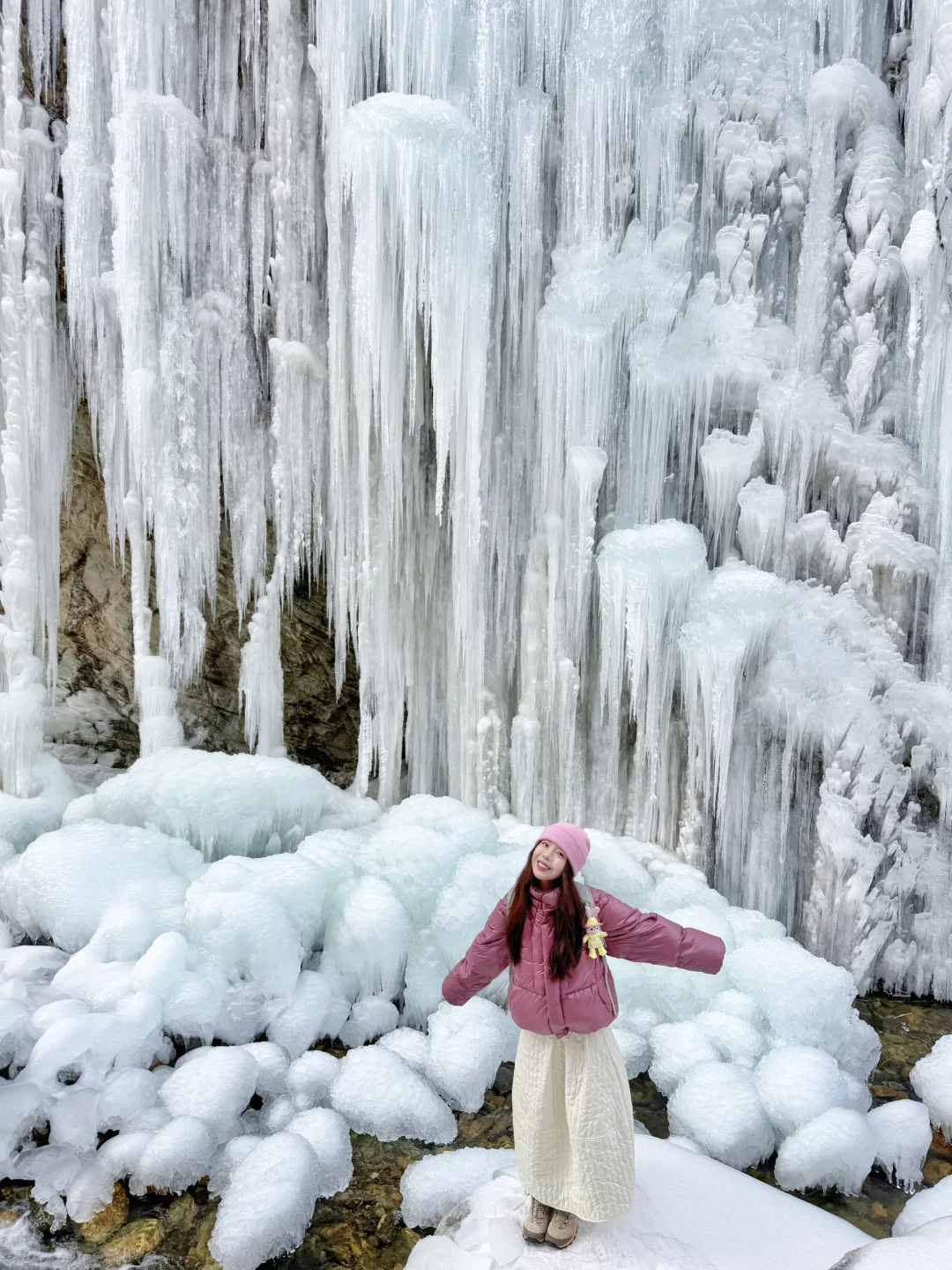 西安1h直达冰雪秘境🧊冰瀑冰湖太好拍了！
